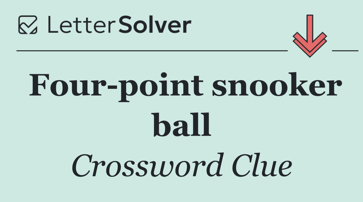 Four point snooker ball