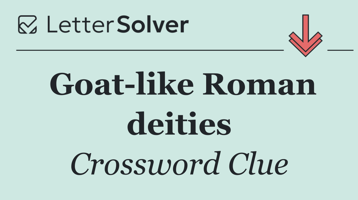 Goat like Roman deities