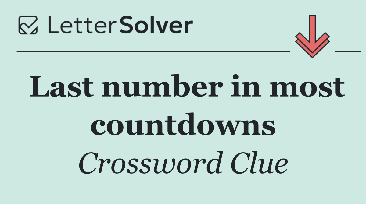 Last number in most countdowns