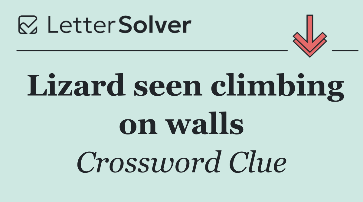 Lizard seen climbing on walls