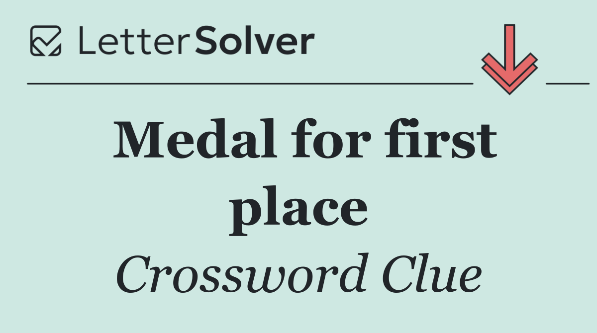Medal for first place