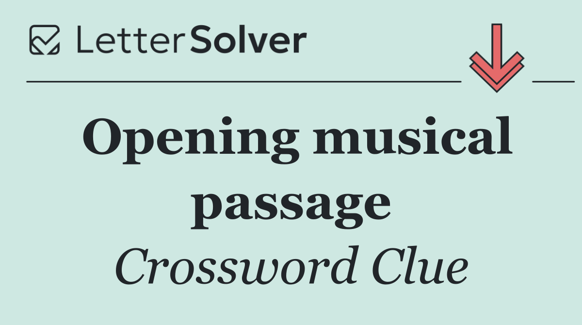 Opening musical passage