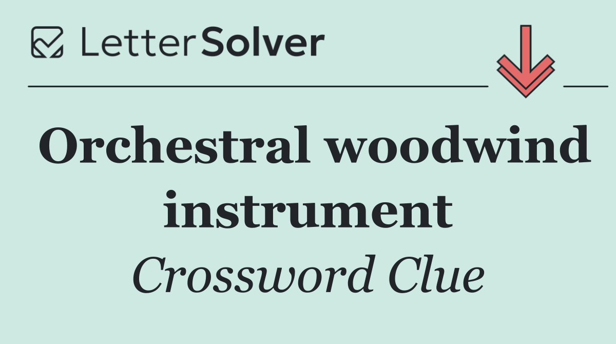 Orchestral woodwind instrument