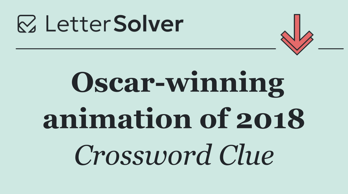 Oscar winning animation of 2018