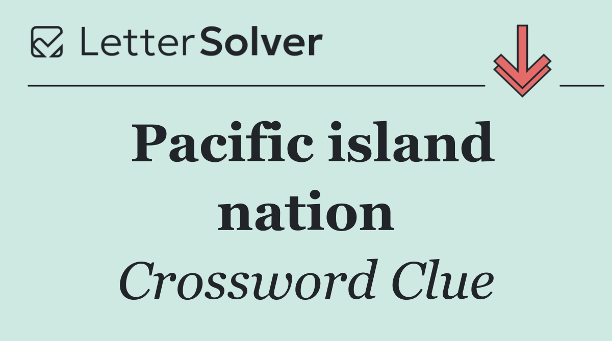 Pacific island nation