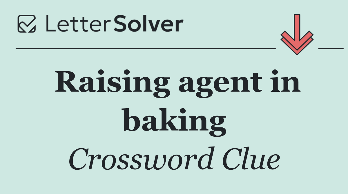 Raising agent in baking