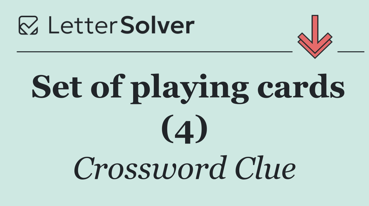Set of playing cards (4)