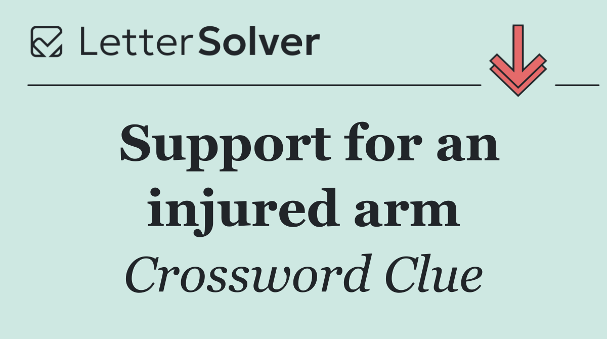 Support for an injured arm