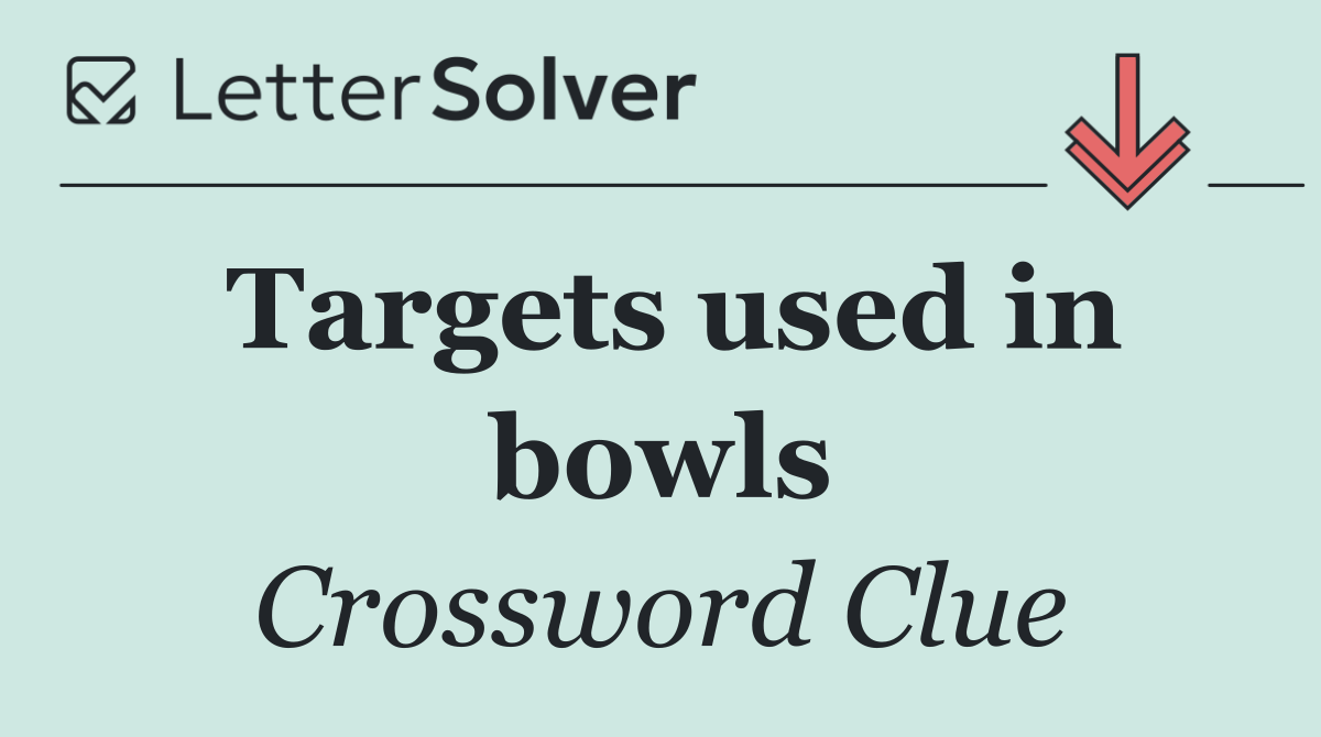 Targets used in bowls