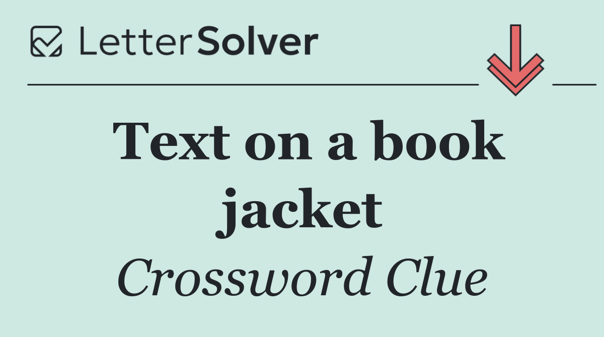 Text on a book jacket
