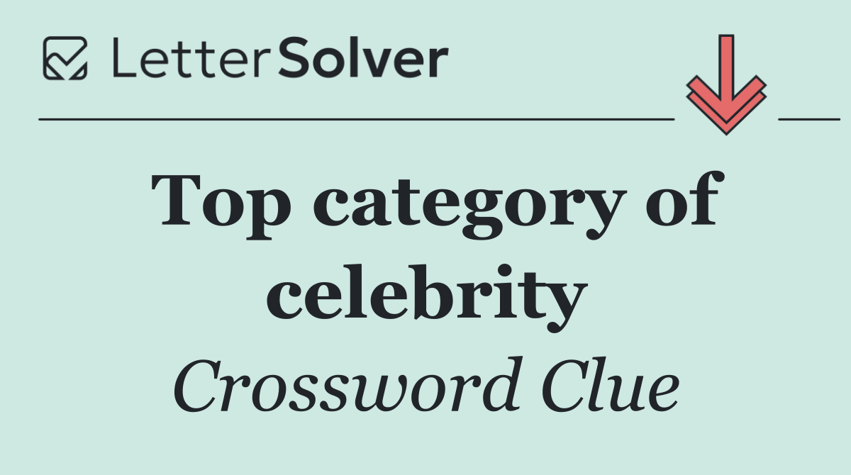 Top category of celebrity