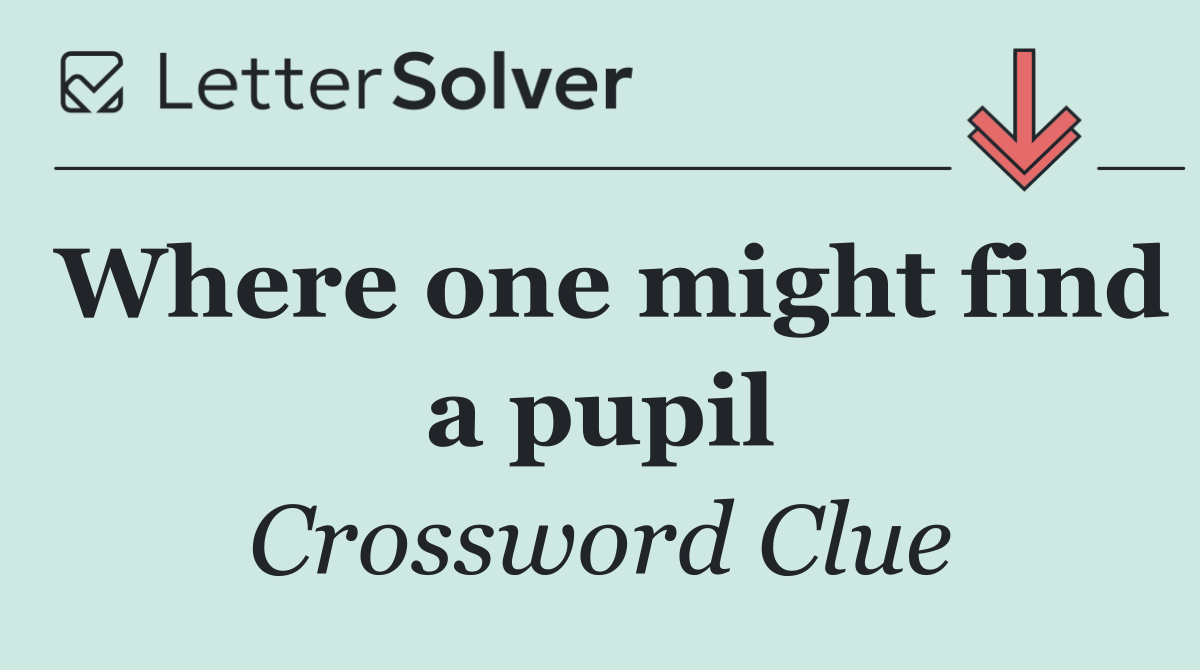Where one might find a pupil