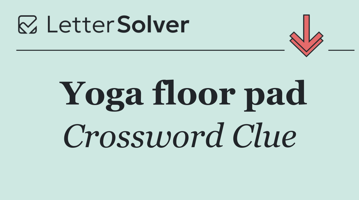 Yoga floor pad