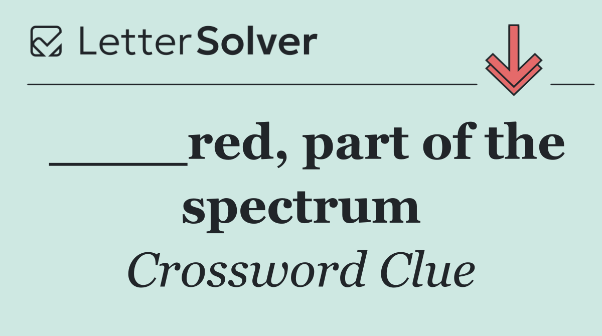 ____red, part of the spectrum