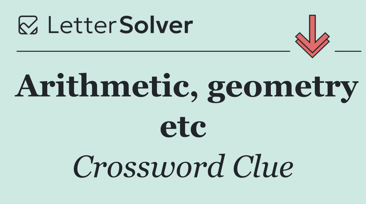 Arithmetic, geometry etc