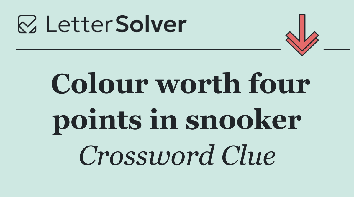 Colour worth four points in snooker