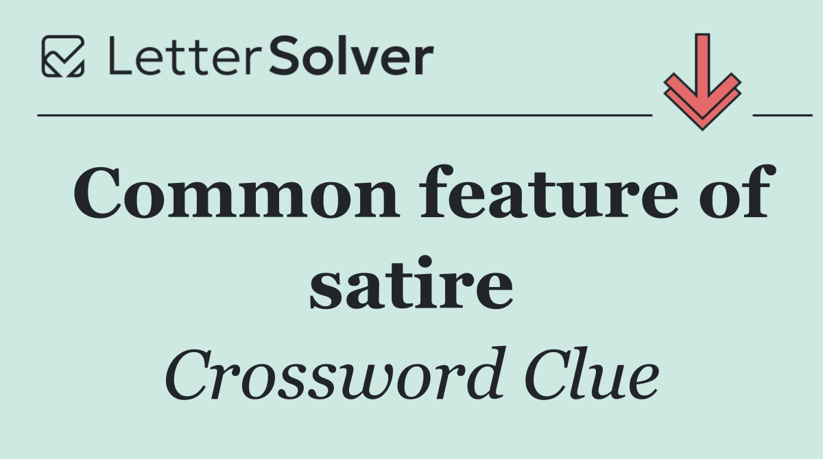 Common feature of satire