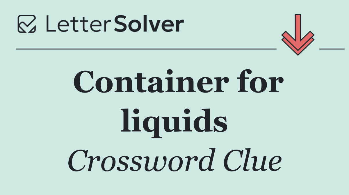 Container for liquids
