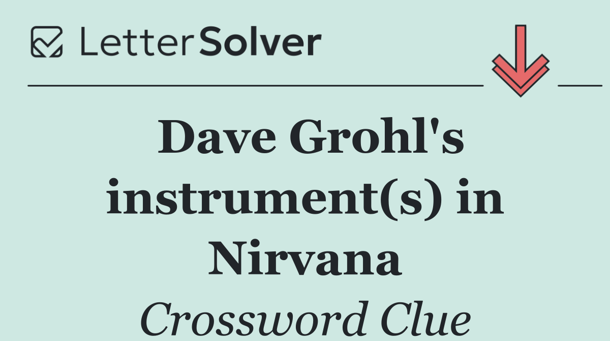 Dave Grohl's instrument(s) in Nirvana