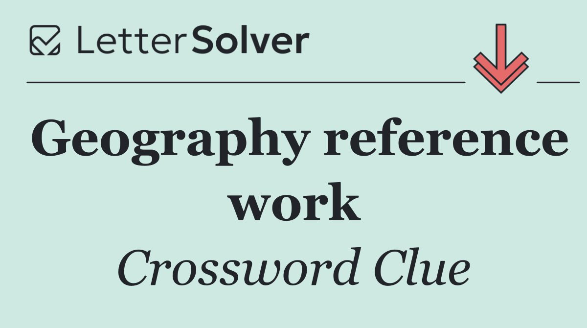 Geography reference work