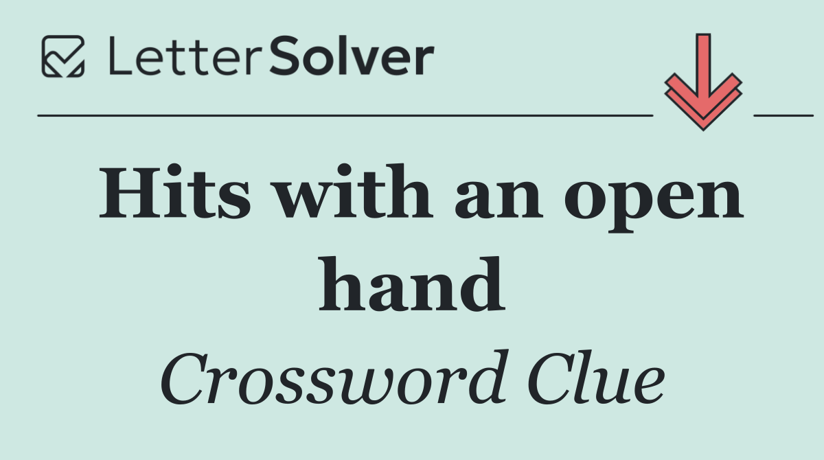 Hits with an open hand
