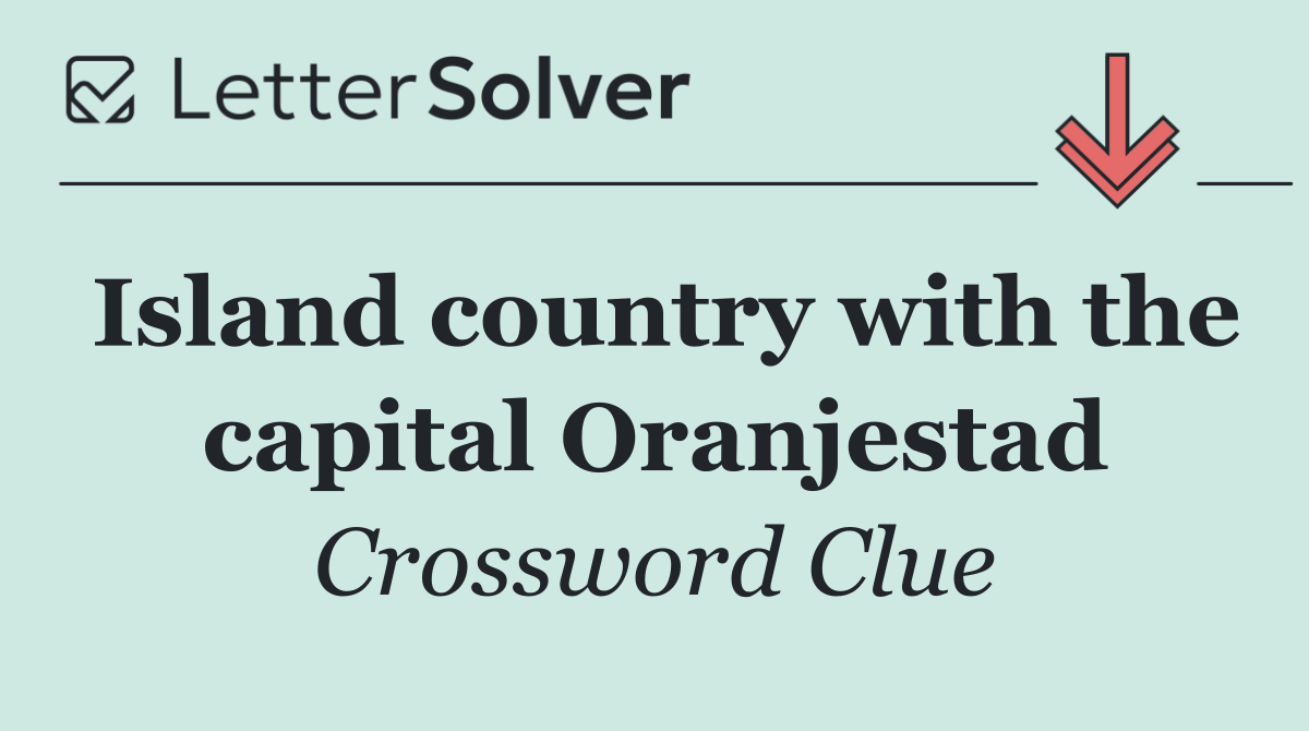 Island country with the capital Oranjestad