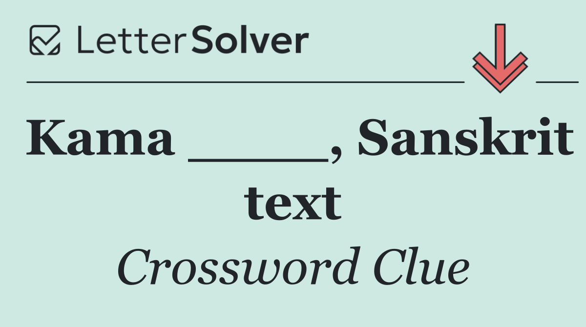 Kama ____, Sanskrit text