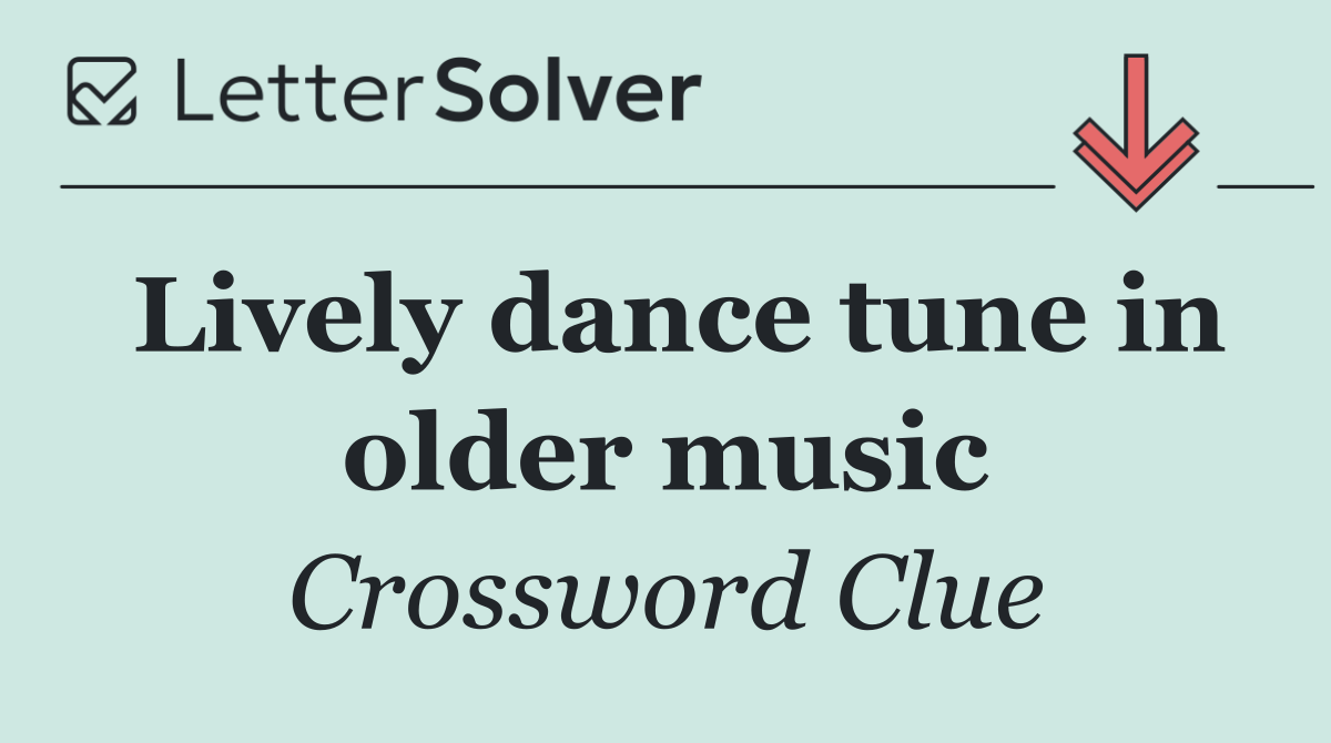 Lively dance tune in older music