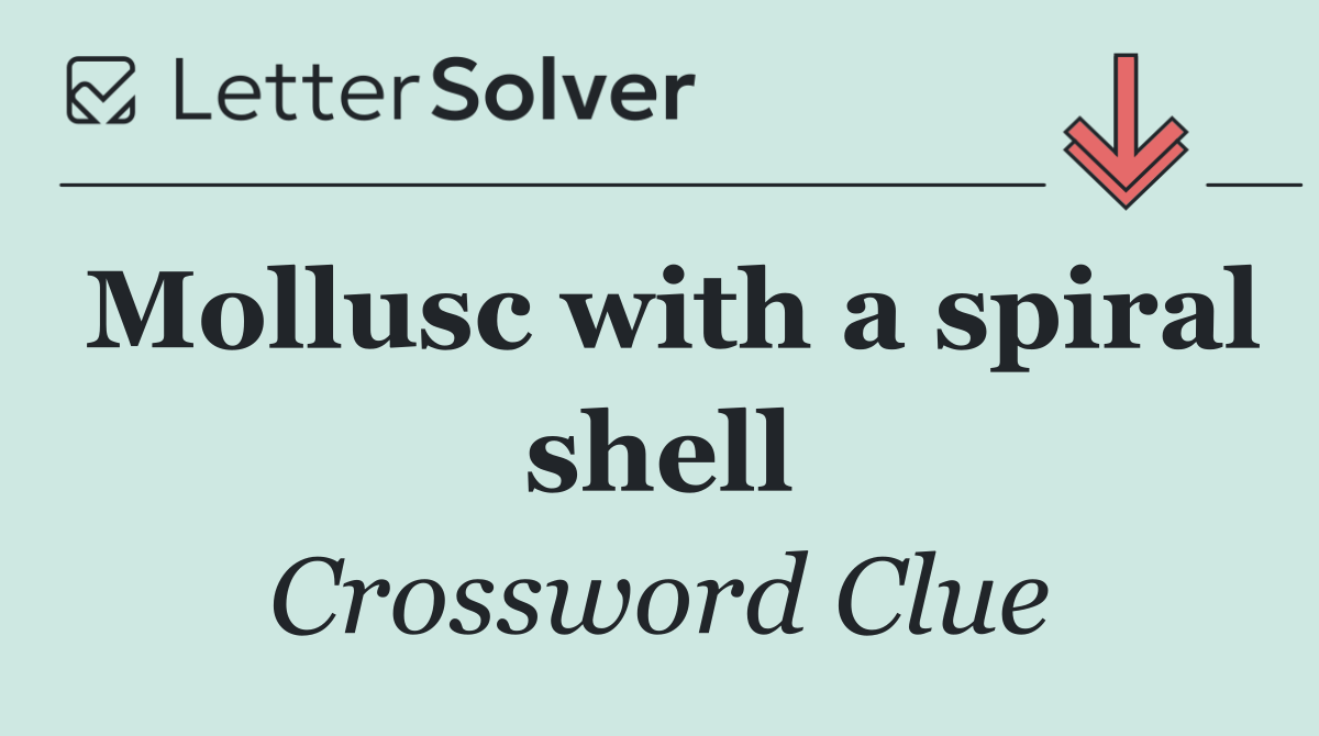 Mollusc with a spiral shell