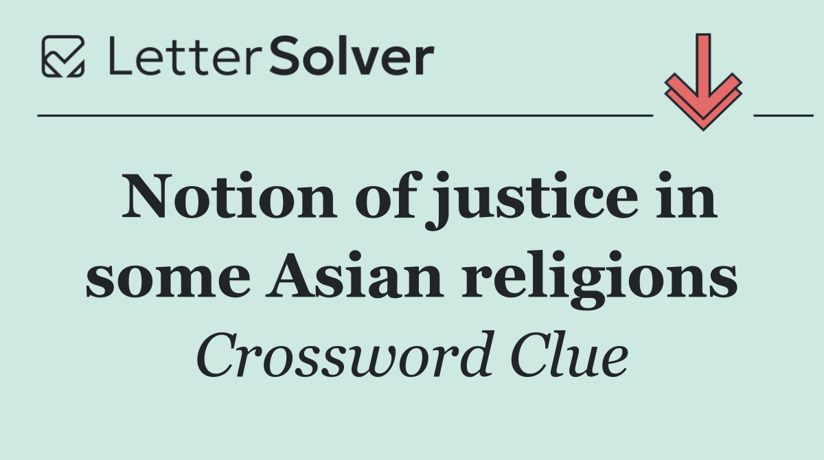 Notion of justice in some Asian religions