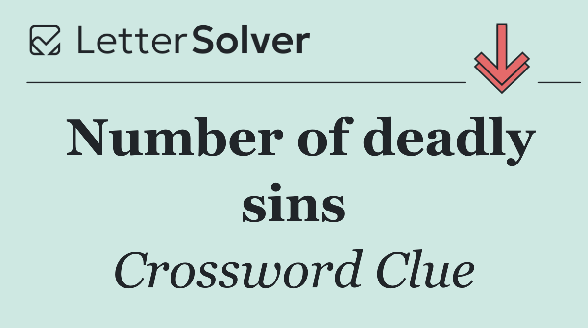 Number of deadly sins