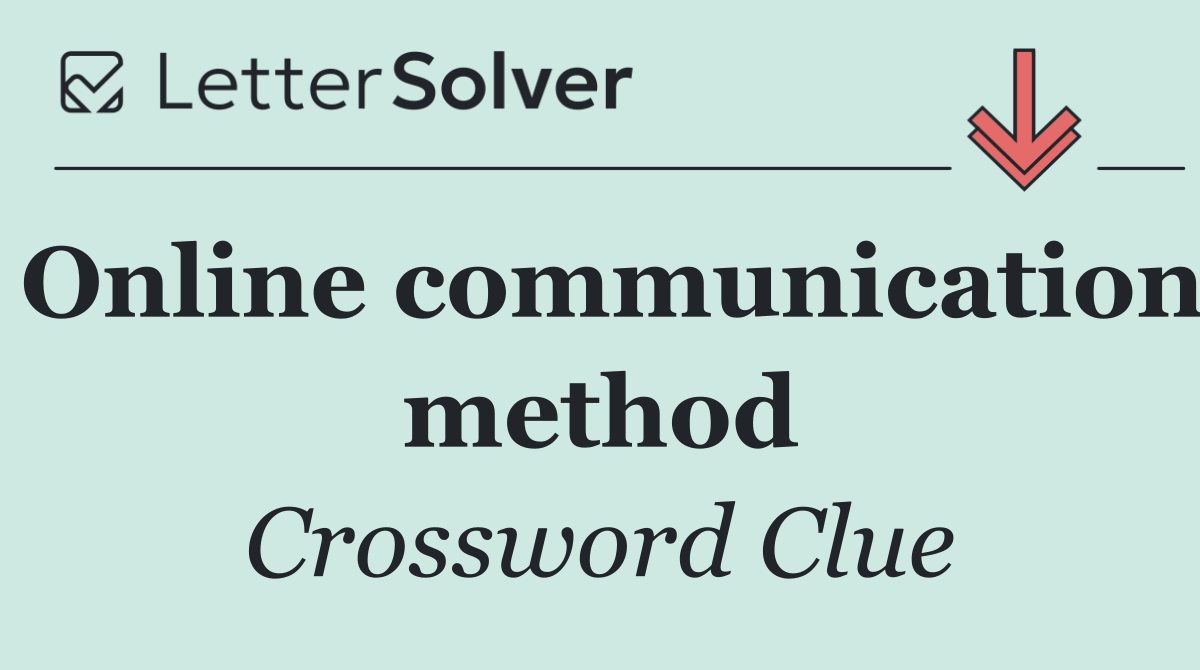 Online communication method