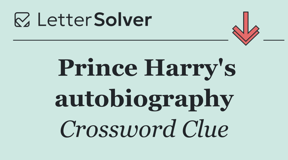 Prince Harry's autobiography