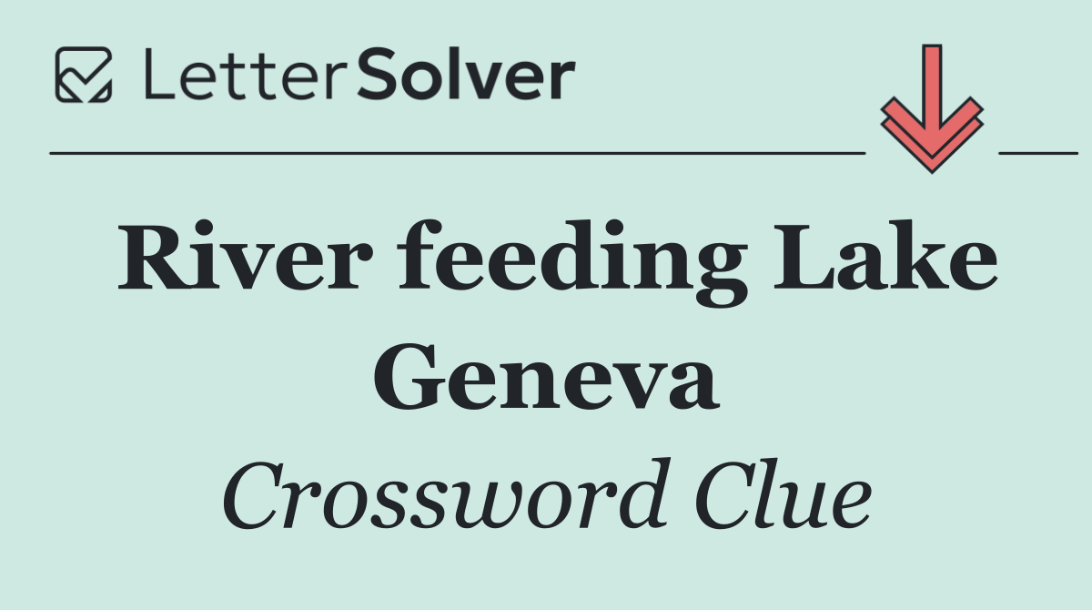 River feeding Lake Geneva