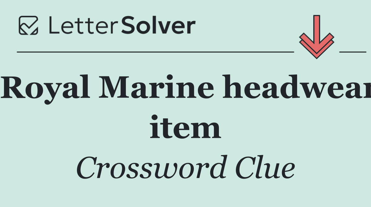 Royal Marine headwear item