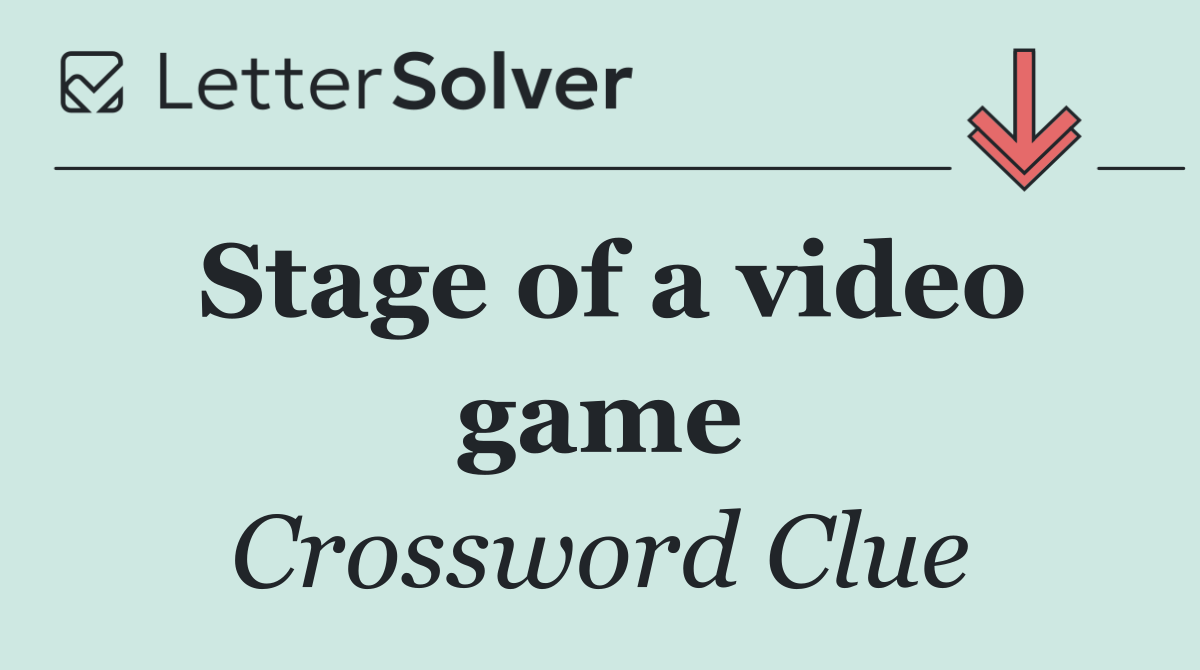 Stage of a video game