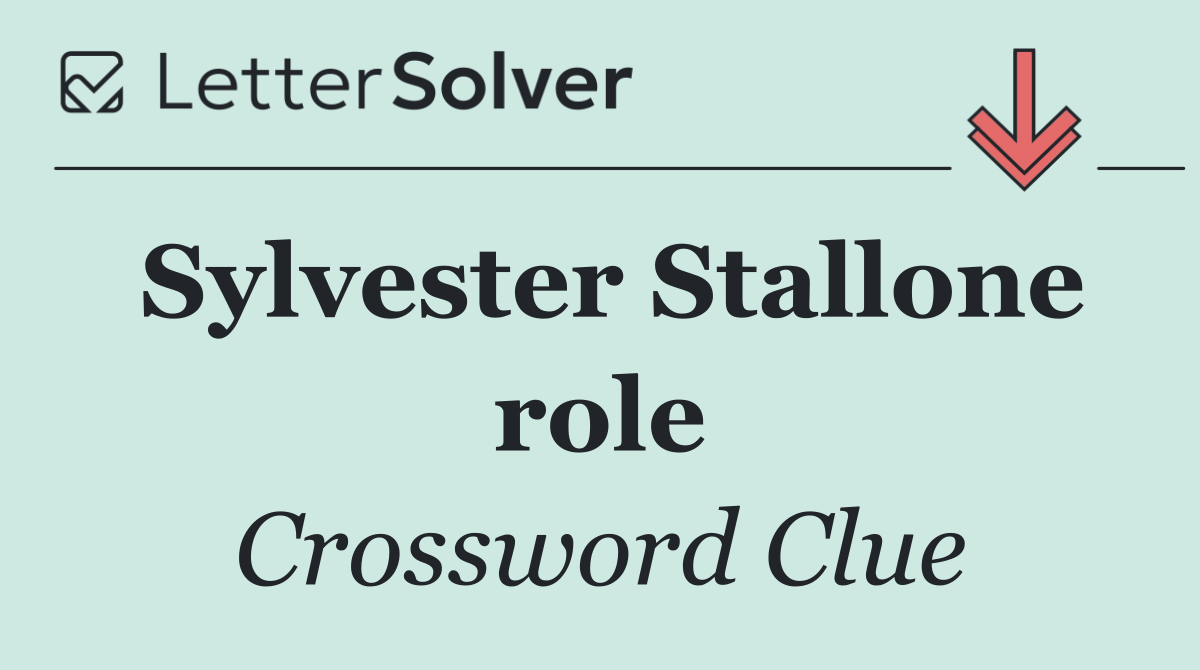 Sylvester Stallone role
