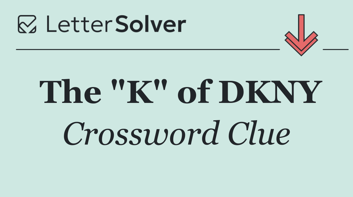 The "K" of DKNY