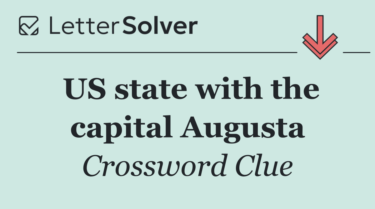 US state with the capital Augusta
