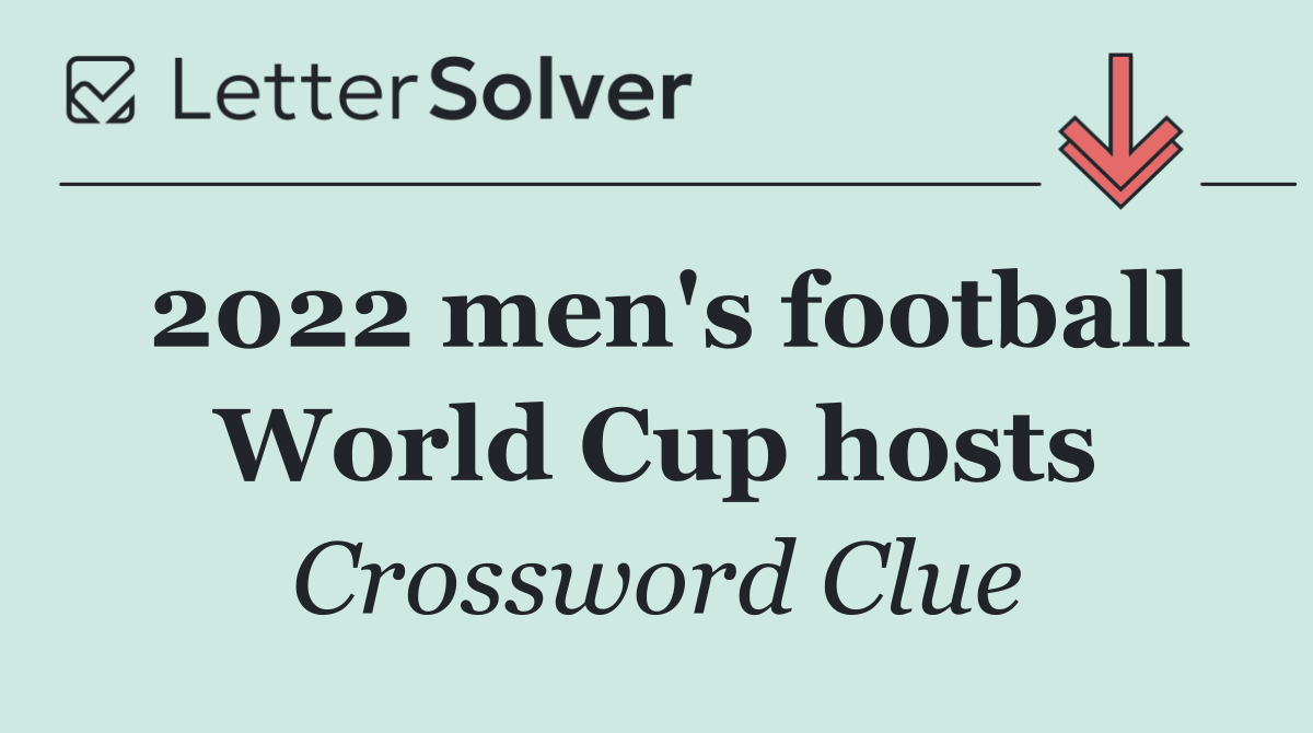 2022 men's football World Cup hosts