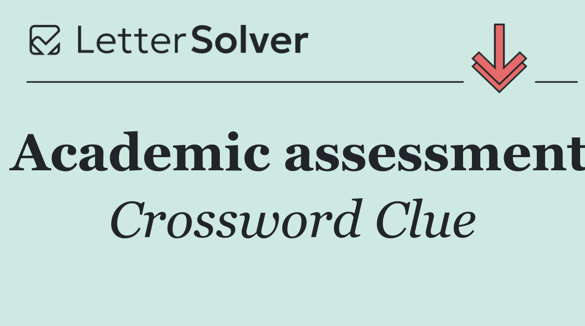 Academic assessment