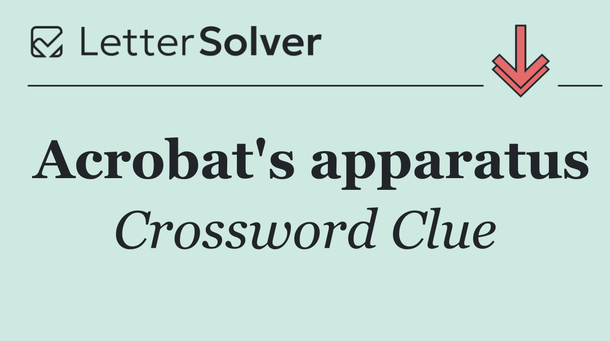 Acrobat's apparatus