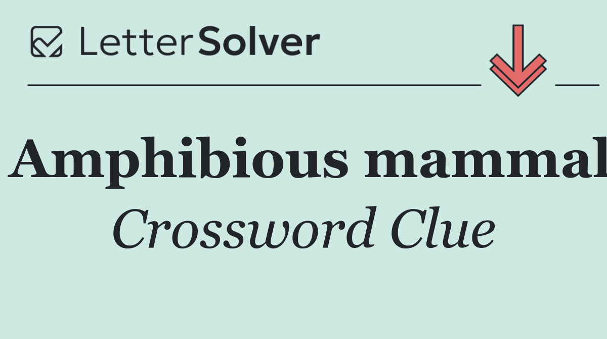 Amphibious mammal