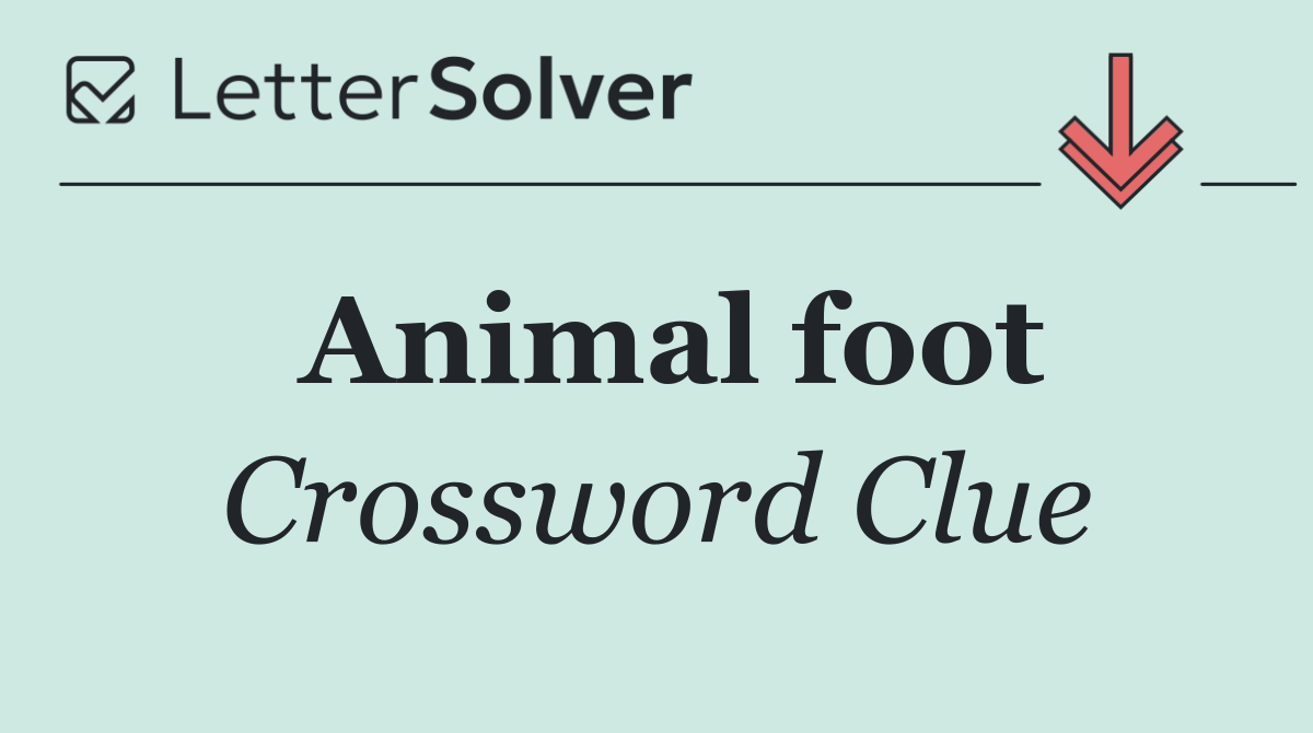 Animal foot