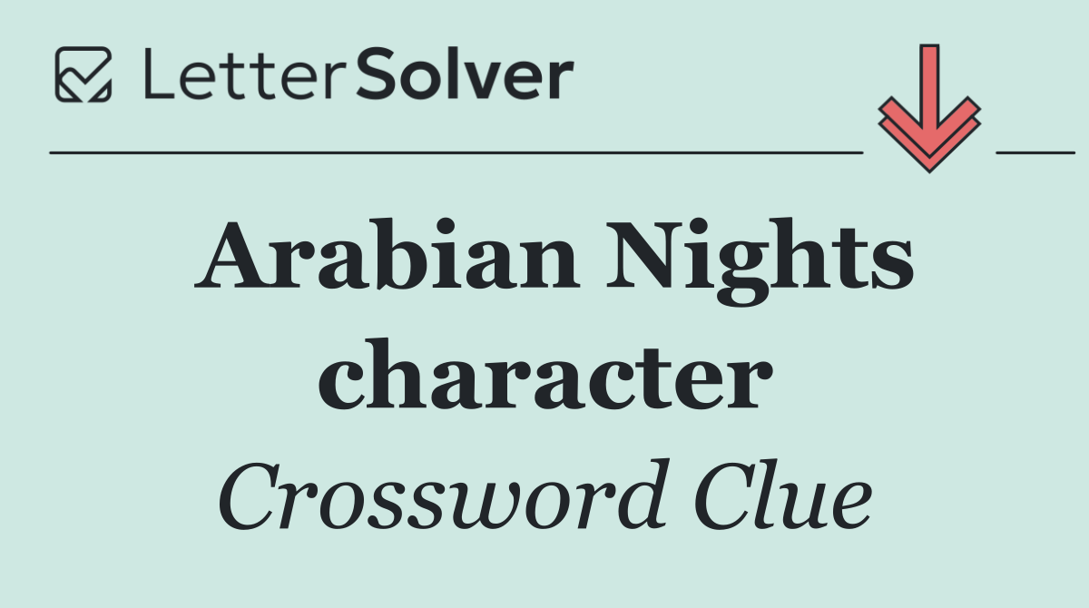 Arabian Nights character