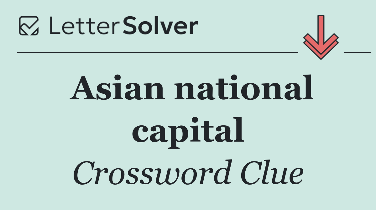 Asian national capital