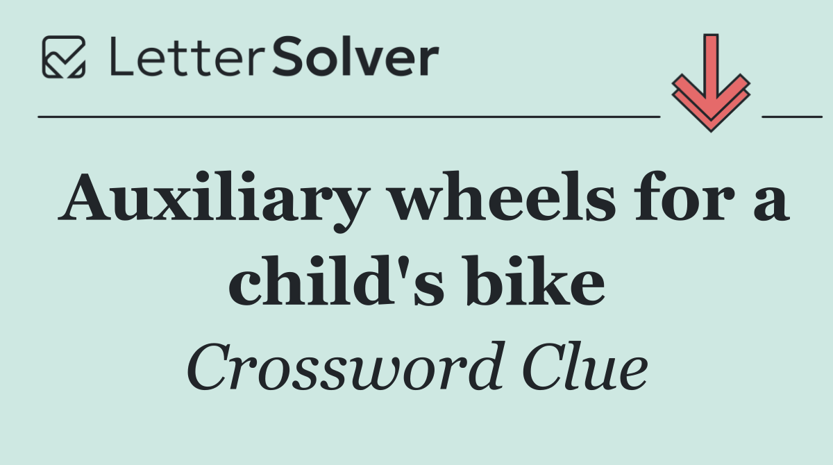 Auxiliary wheels for a child's bike