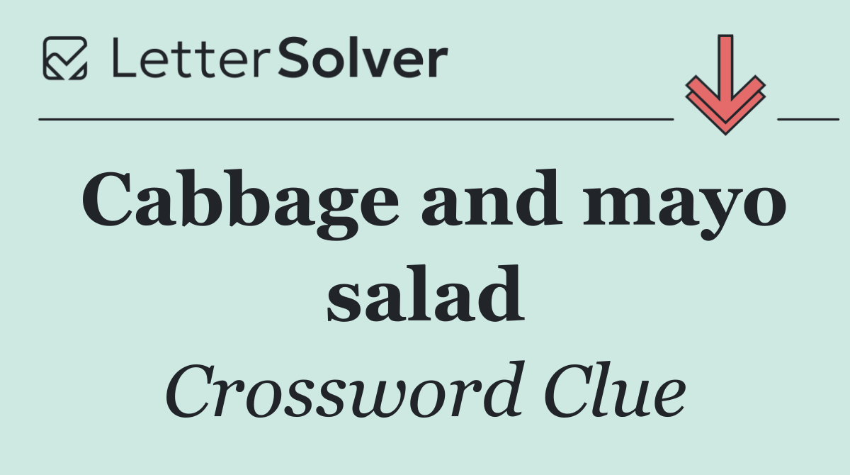 Cabbage and mayo salad