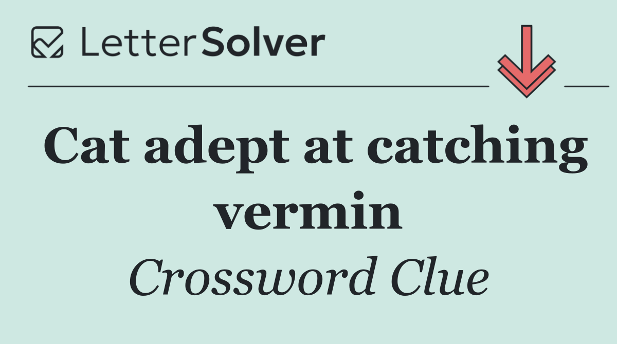 Cat adept at catching vermin