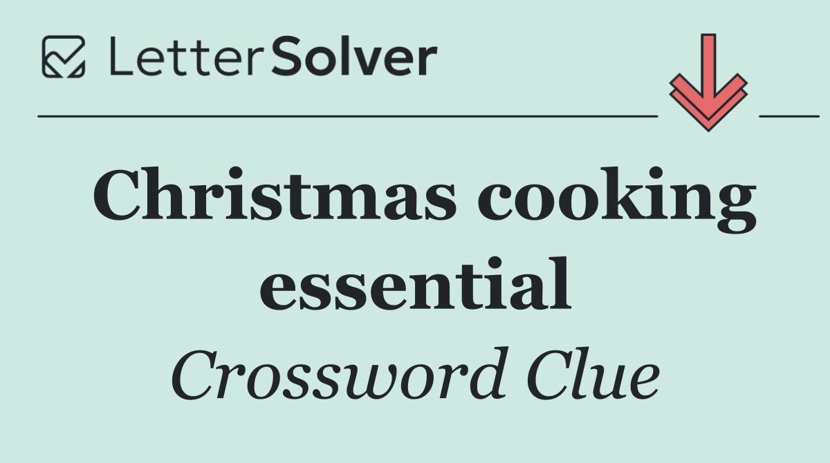 Christmas cooking essential